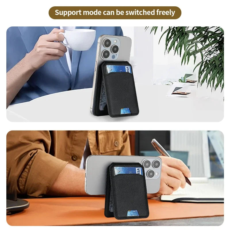 Magnetic Snap-On Phone Wallet – Slim Card Holder