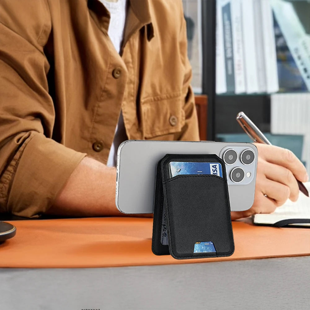 Magnetic Snap-On Phone Wallet – Slim Card Holder